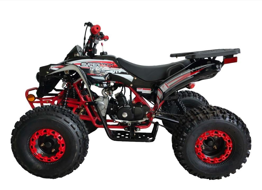 HHH Youth and Adult 125cc ATV Vitacci Outlander Fully Automatic with Reverse Double Headlights Led Gas 4 Wheeler ATVs Quads Big 19/18 inch Tires (Green) - Extra Large