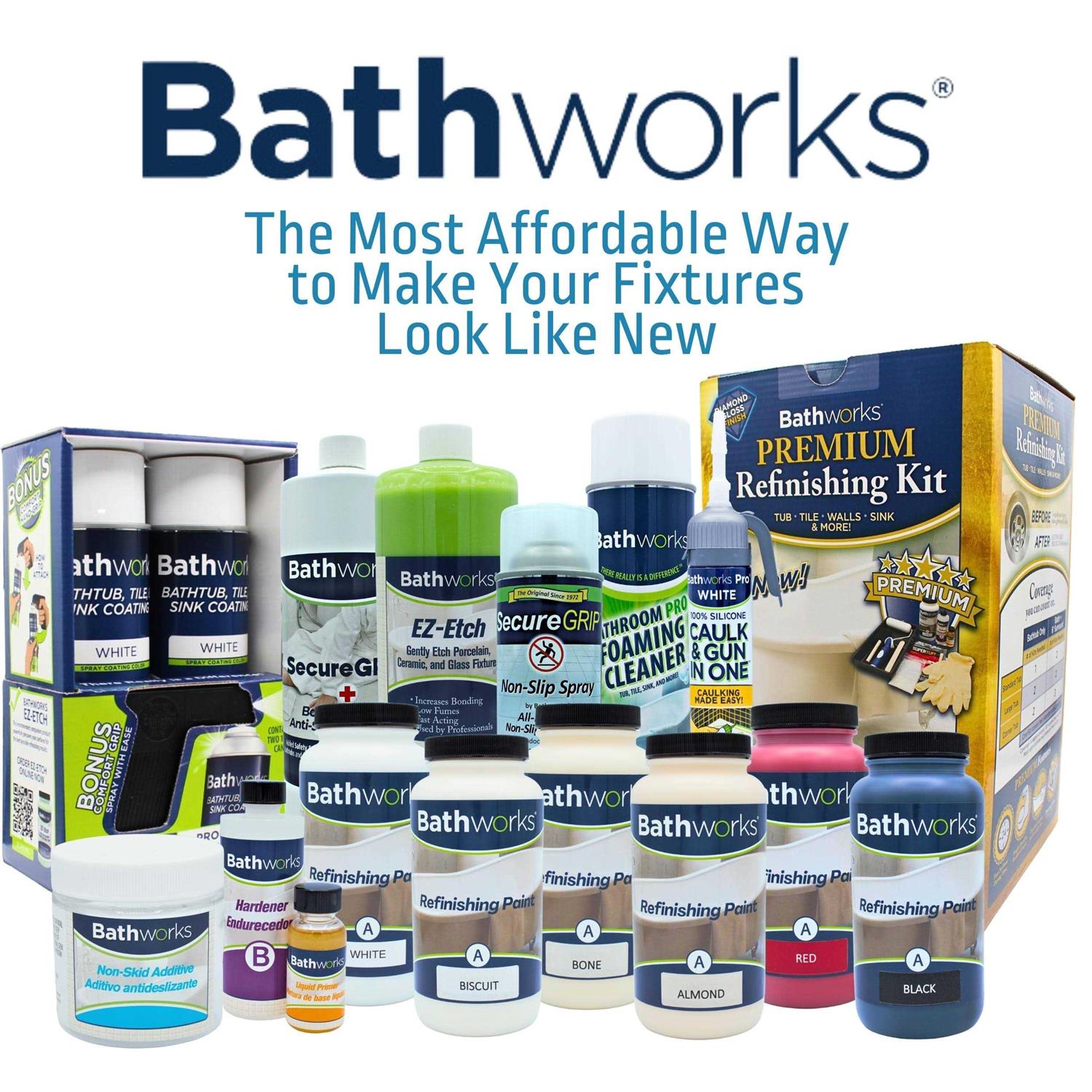 Bathworks 22 oz Standard Tub and Tile Refinishing Kit with Non-Slip Protection - Shop Hardware Tools Online Store