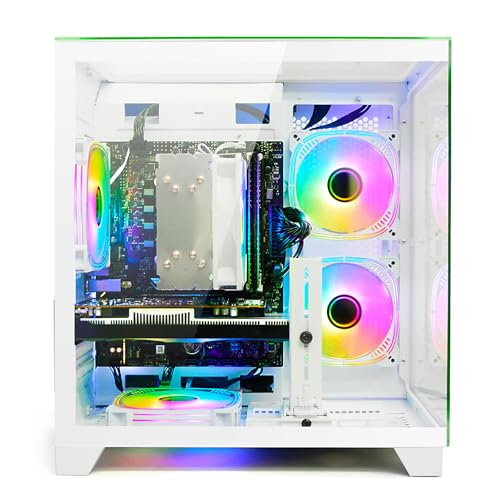 LXZ Gaming PC Desktop - Ryzen 5 5500 | GeForce RTX 3050 6GB | 16GB DDR4 | 1TB NVME SSD | DP/HDMI/DVI, Prebuilt Tower Computer for Gaming, Home and Office (White)