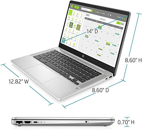 HP 14 14" Chromebook Intel Celeron N3350 4GB Ram 32GB eMMC Snow White