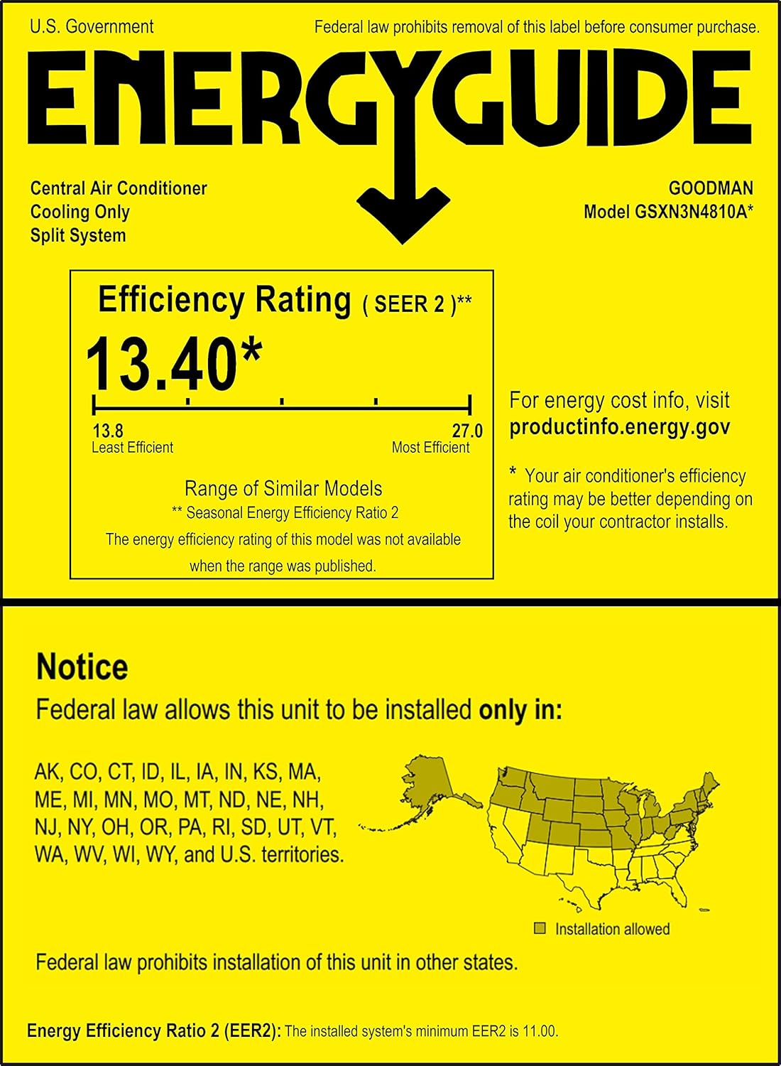 Goodman 4 Ton 13.5 SEER2 100,000 Btu 97% Afue Gas System (Modulating Furnace) - GSXN3N4810 - CAPT4961C4 - GMVM971005CN