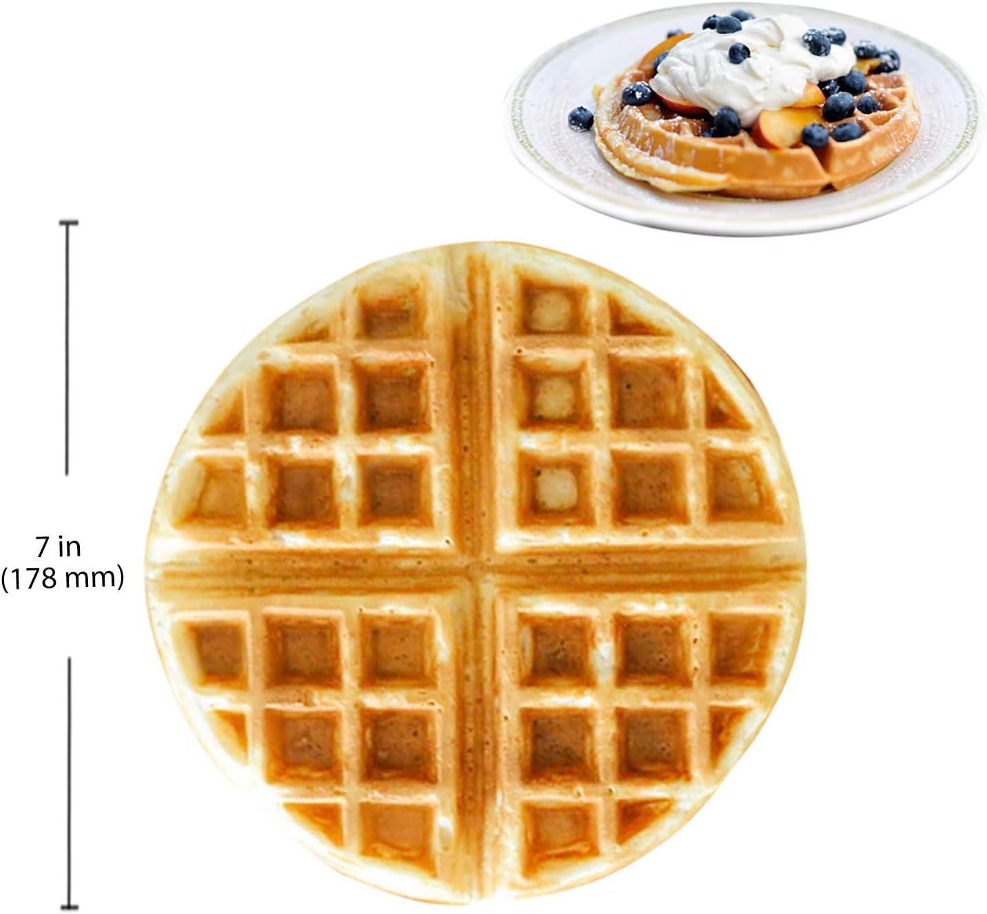 Belgian Waffle Maker Thick | Commercial Flip Waffle Iron | Stainless Steel | Rotating Mechanism (budget version) | 110V