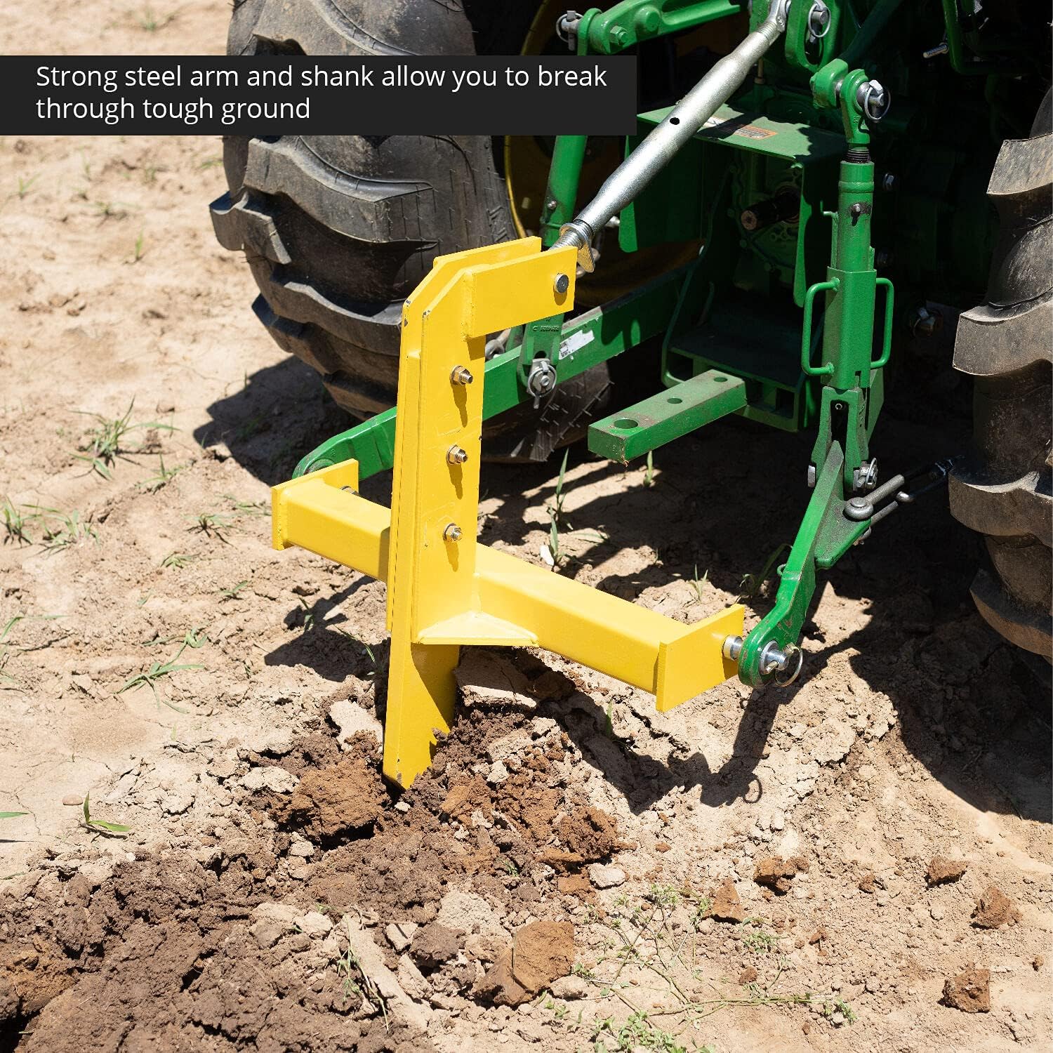 Titan Attachments 20" Subsoiler Single Tine Ripper, 8.5" x 1.5" Shank Ripper Tooth, Category 1, 3 Point Attachment