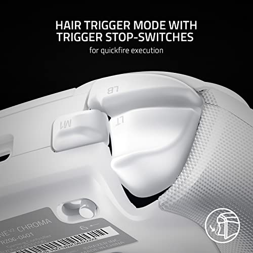Razer Wolverine V2 Chroma Wired Gaming Pro Controller for Xbox Series X|S, Xbox One, PC: RGB Lighting - Remappable Buttons & Triggers - Mecha-Tactile Buttons & D-Pad - Trigger Stop-Switches - Black
