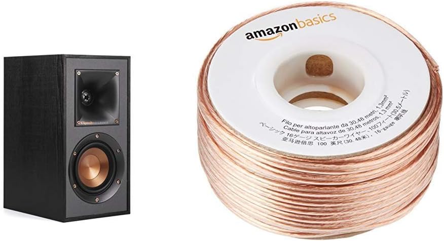 Klipsch R-41M Powerful Detailed Bookshelf Home Speaker Set of 2 Black