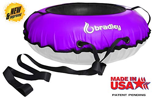 Bradley Snow Tubes: 50 inch Heavy Duty Inflatable Sledding Tubes for Adults - Towable Snow Fun! Best Snow Tubes for Sledding Adventure - Made in The USA!…