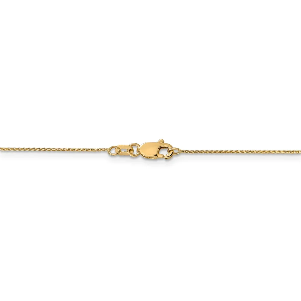 Leslie's Real 14kt Yellow Gold .65mm Diamond Cut Spiga Chain; 20 inch; Lobster Clasp; for Adults and Teens; for Women and Men