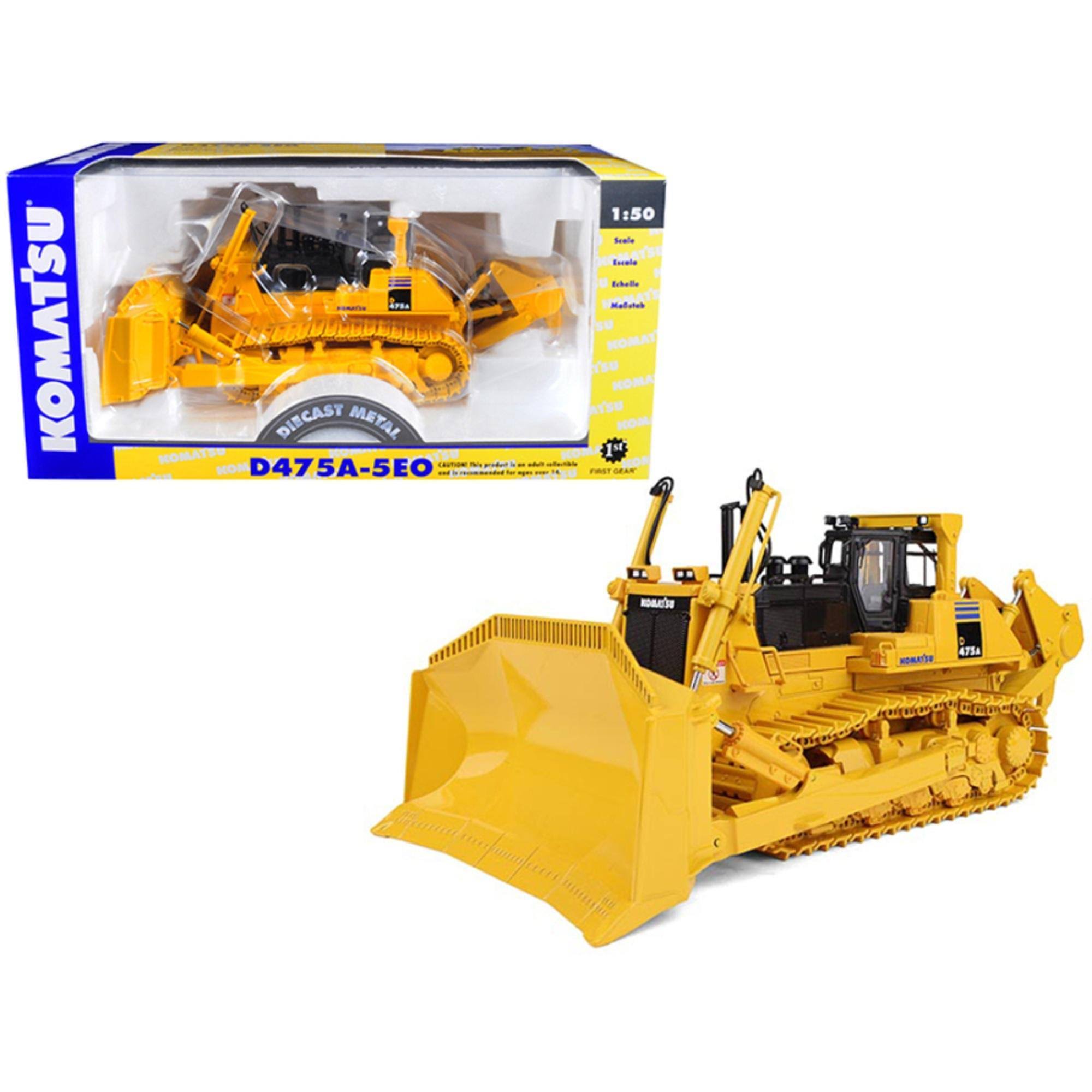 Komatsu D475A 5EO Dozer with Ripper 1/50 Diecast Model by First Gear