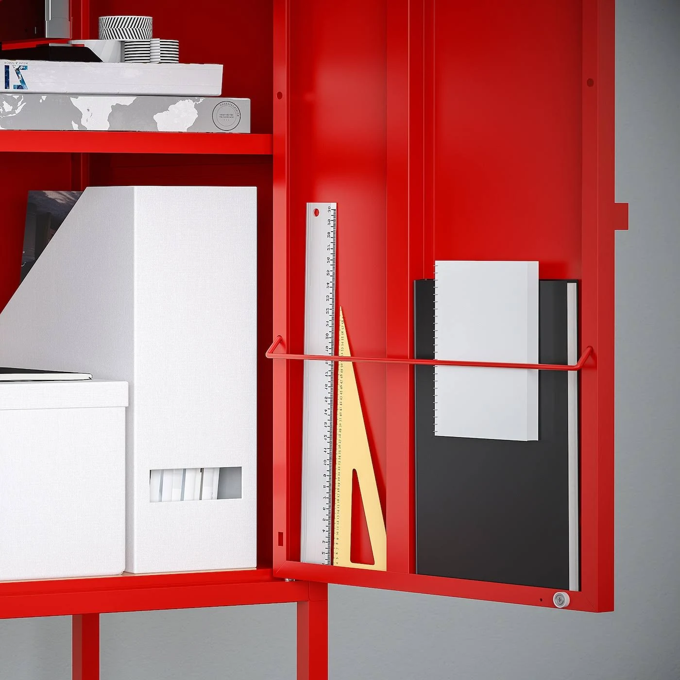 IKEA - LIXHULT Cabinet, metal/red, 13 3/4x23 5/8 50328670