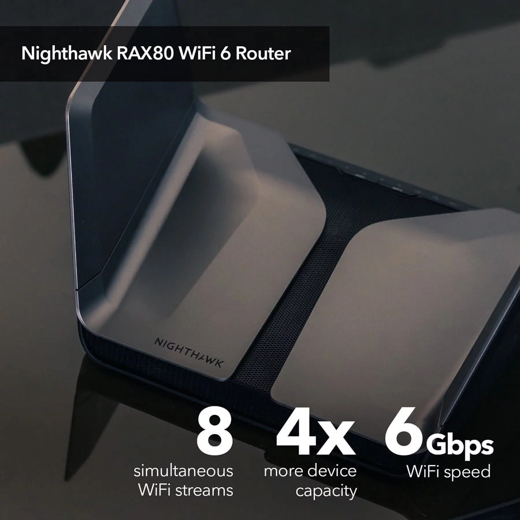 NETGEAR - Nighthawk AX6000 WiFi 6 Router, 6Gbps (RAX80)
