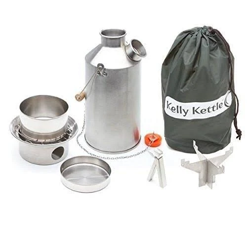 Kelly Kettle 50045 Large Stainless Steel Base Camp Basic Kit