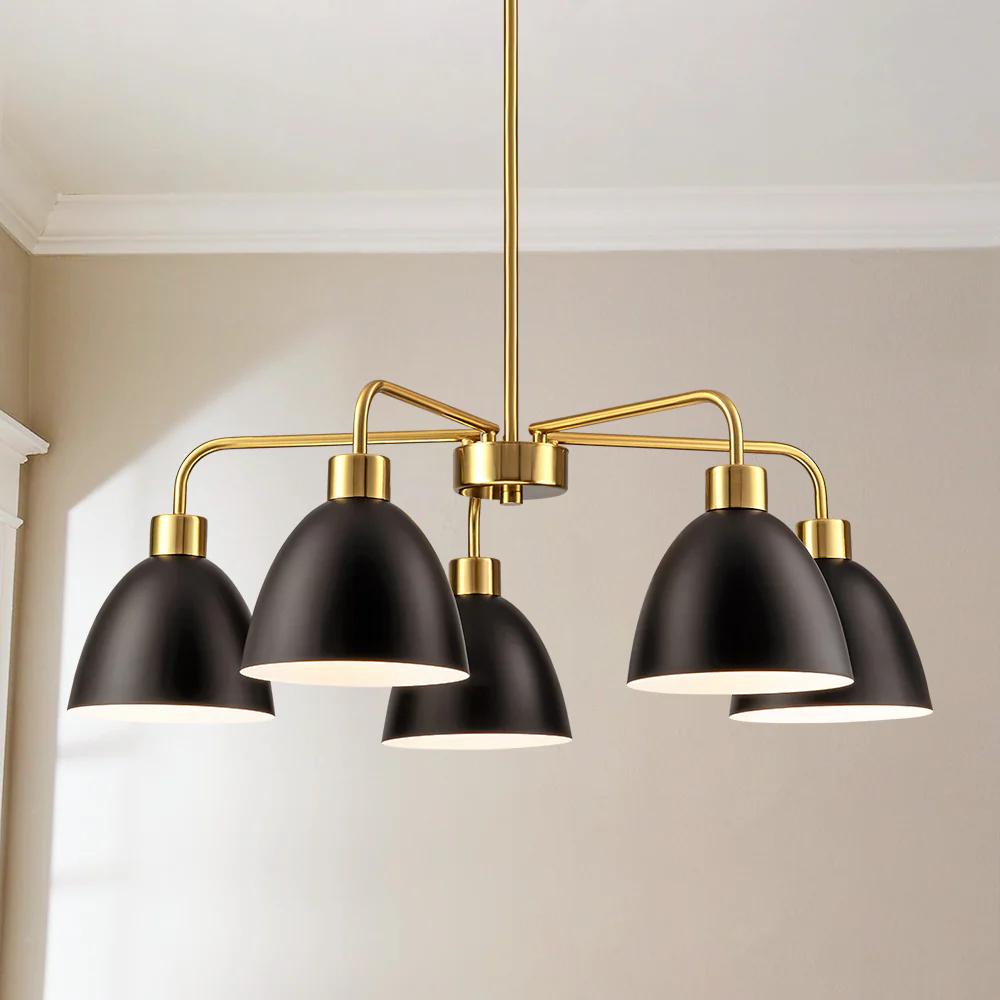 Avelon 5-Light Dimmable Industrial Shaded Chandelier (30)