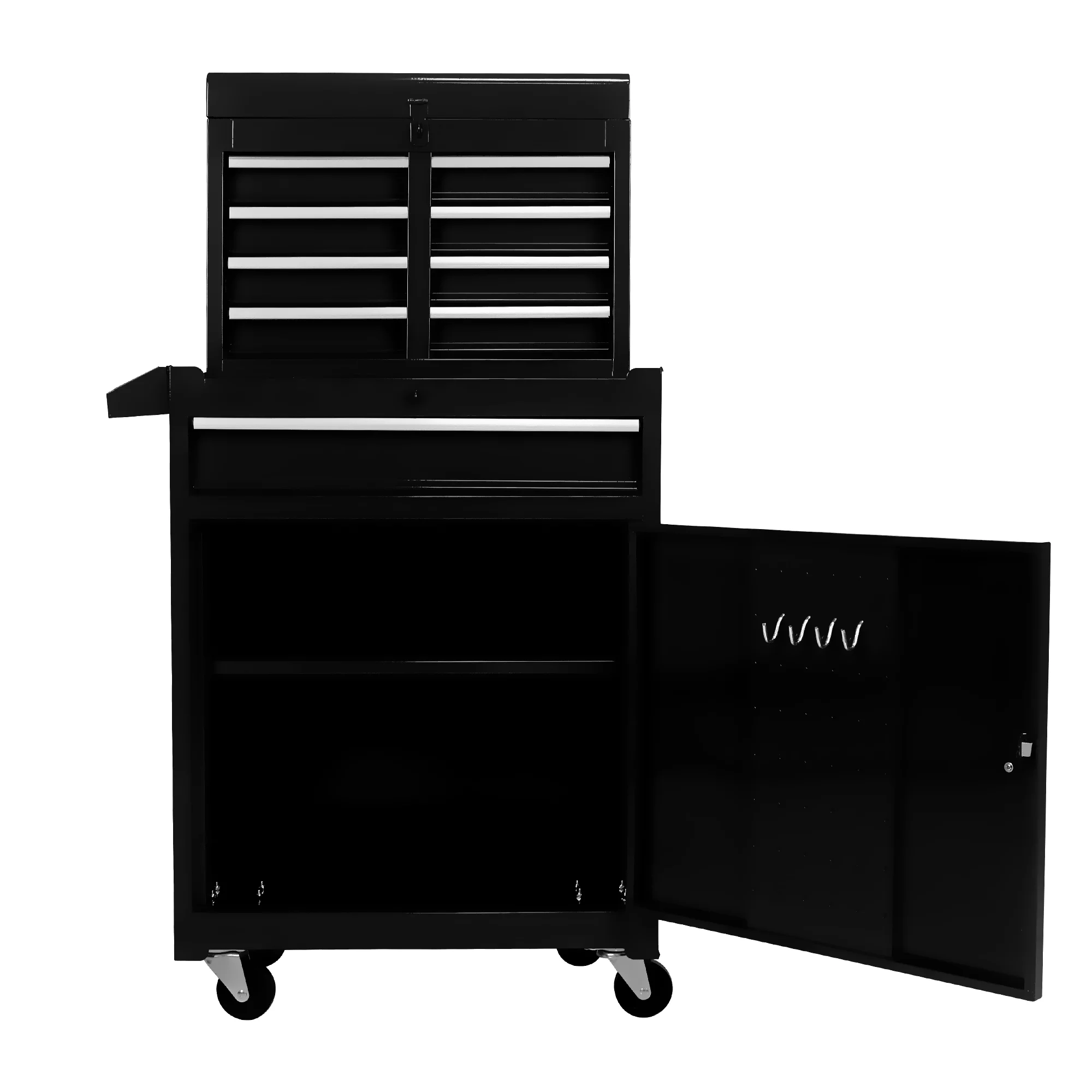 Rolling Tool Chest with Wheels and 8 Drawers, Detachable Large Toolbox Storage Cabinet with Lock,Locking Mechanic Tool Cart for Warehouse, Workshop,Garage,Blue