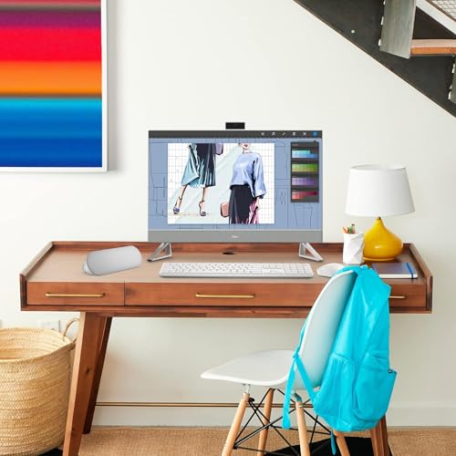 Dell Inspiron 5400 24-inch All in One Desktop - FHD (1920 x 1080) Display, Pop-Up Webcam, Intel Core i3-1115G4, 8GB DDR4 RAM, 256GB SSD, Intel UHD Graphics, USB-C, Bluetooth, Windows 11 Home - Silver