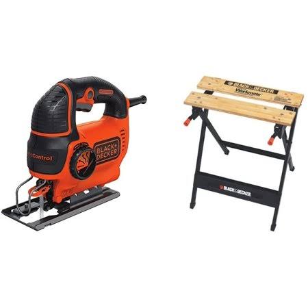 Black+decker Jig Saw, Smart Select, 5.0-Amp with Workmate Portable Workbench, 350-Pound Capacity (bdejs600c u0026 Wm125)