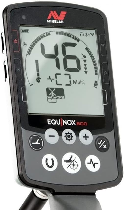 Minelab Equinox 800 Metal Detector with 15 Coil, Lower Shaft, and Pro-Find 20,Gold