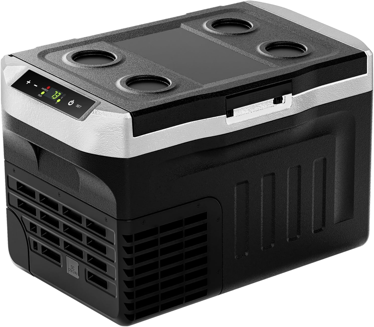 EUHOMY 12 Volt Refrigerator, 12V Car Fridge 22QT(21L) Portable Freezer(-4℉~68℉), Compressor Electric Cooler with 12/24V DC & 110-240V AC, Compressor Electric Cooler for Camping, Travel, Truck