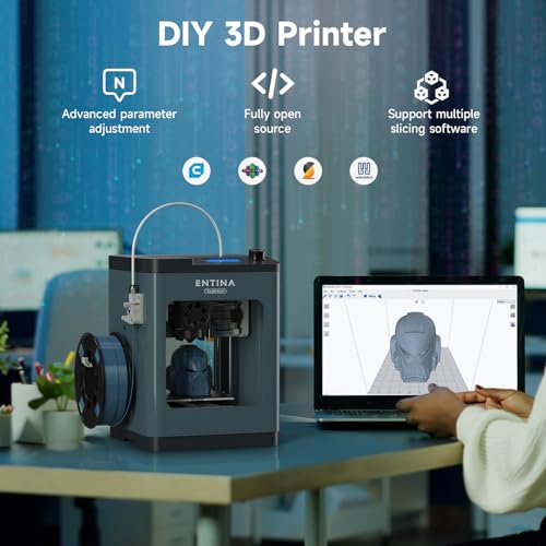 3D Printers Tina2 Basic, Fully Assembled and Auto Leveling 3D Printer for Beginners and Kids, Removable Magnetic Platform, High Precision Printing FDM Mini 3D Printer for Home and School
