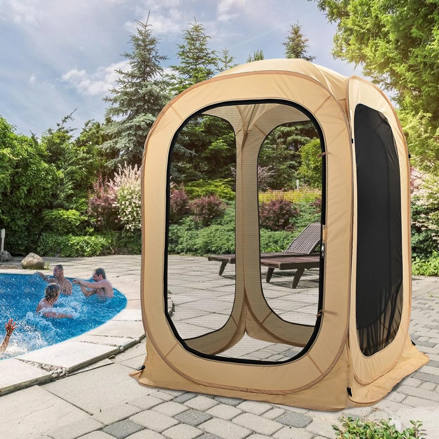 Sports Tent with Sealed Floor - Instant Tent Shelter - Outdoor Bubble Tent 1-6 Person - Rain Tent Camping Sun Shelter Pop Up