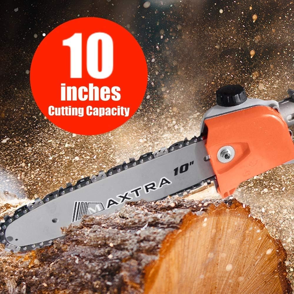 MAXTRA Gas Powered Pole Saw, 90-180 Rotatable Cordless Extension Chainsaw for Tree Trimming with 3.6ft Extension Pole Reach to 16 feet for Tree Limb Branches Pruning