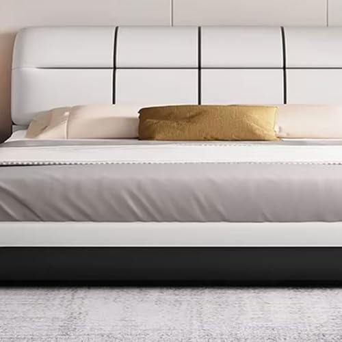Modern Simple Leather Bed Light Luxury Double Bed Master Bedroom New Wedding Bed High-Grade Leather Bed
