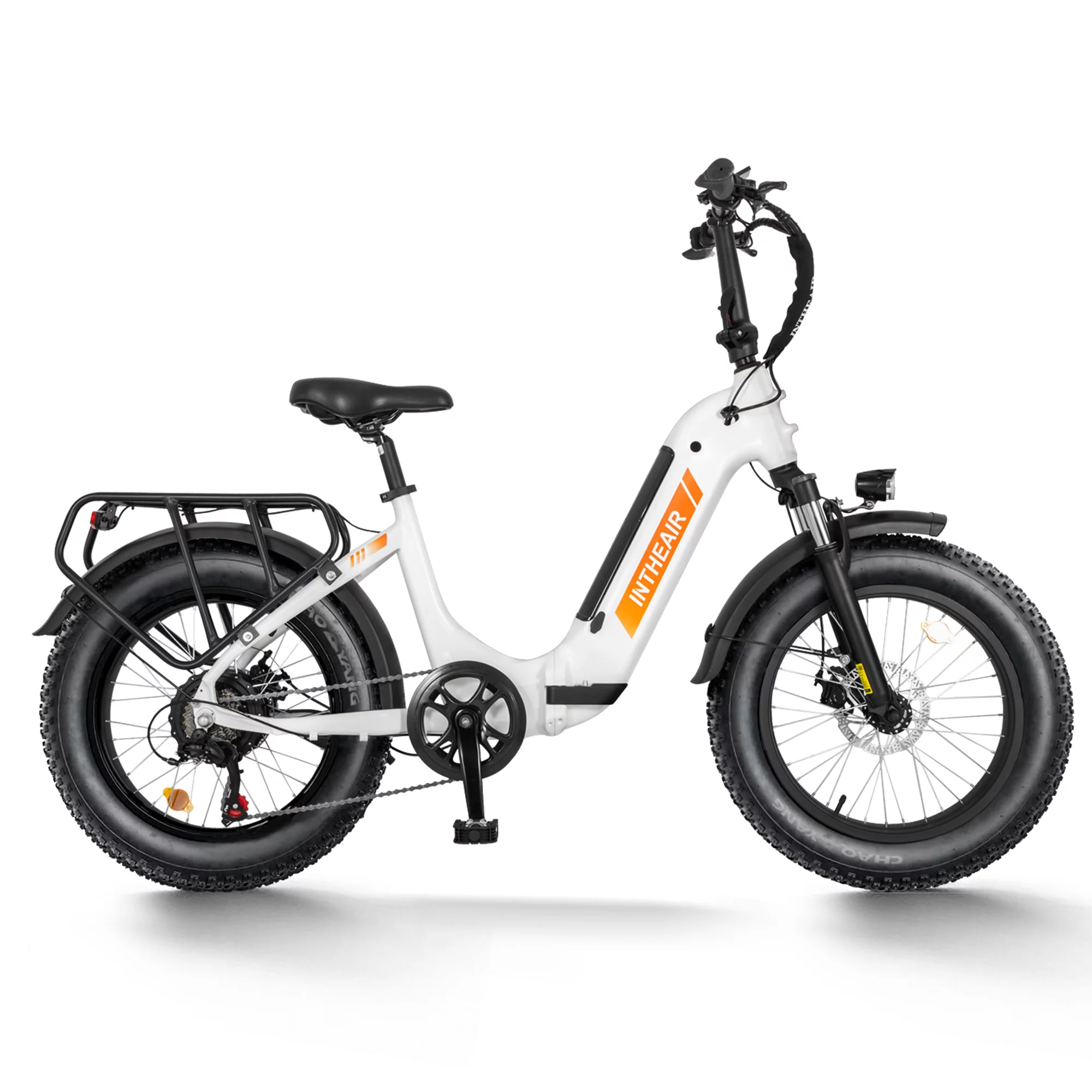 INTHEAIR Ranger Electric Bike, Adults Foldable Ebike for Adults 20 x 4.0 Fat Tire Step Thru Electric Bicycle with 750W Motor, 48V 13AH-Black