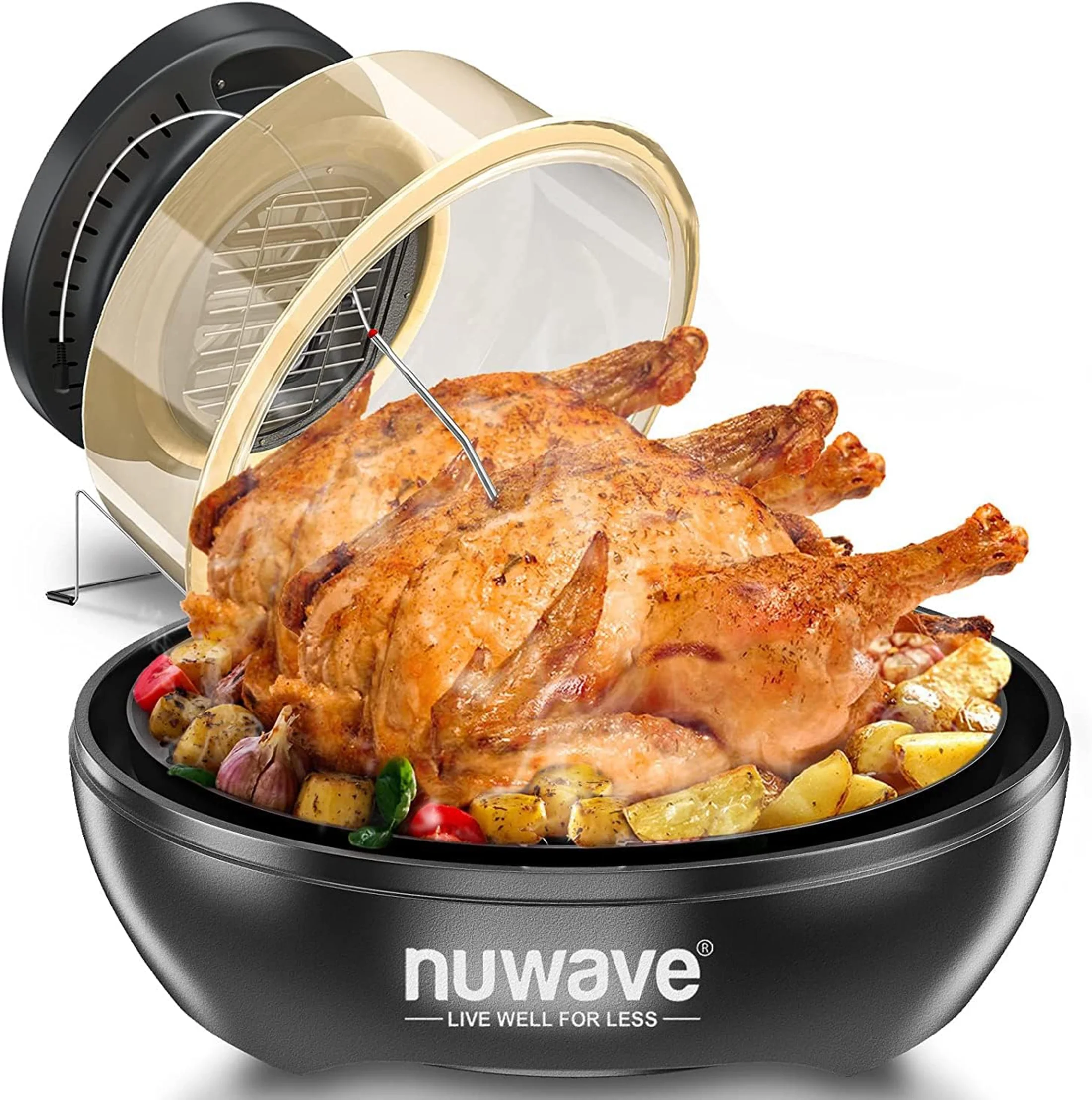 Nuwave  Primo Air Fryer Toaster Oven, New Countertop Toaster Oven Convection Top & Grill for Surround Cooking, Cook Frozen or Fresh, Broil, Bake