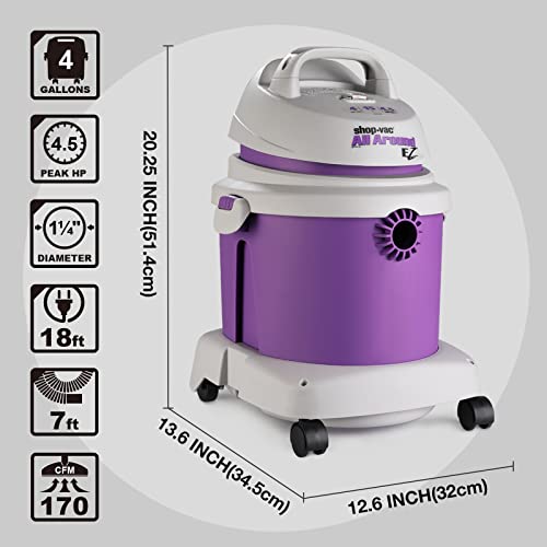 Shop-Vac 4 Gallon 4.5 Peak HP All Around EZ Series Wet/Dry Vacuum
