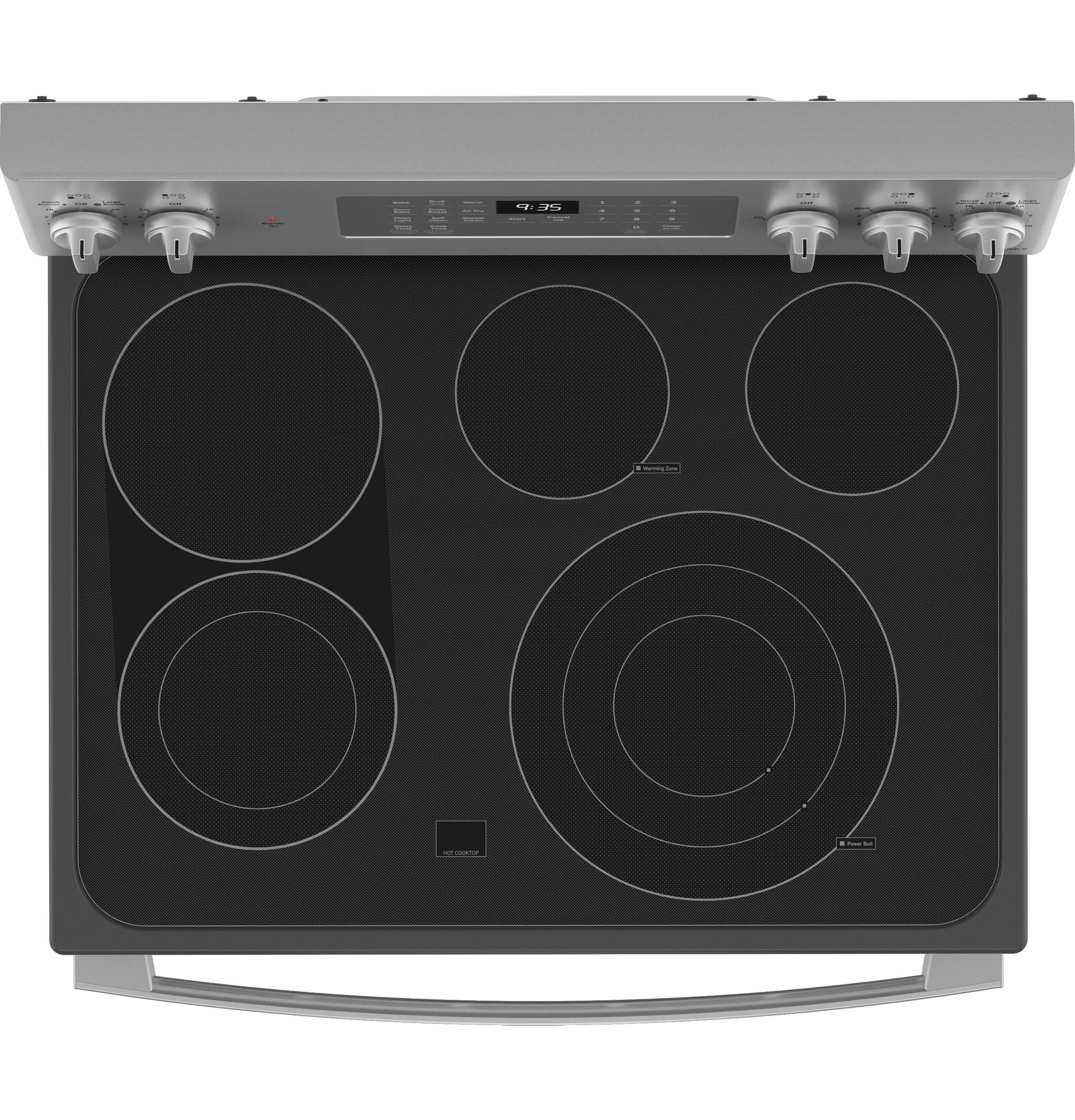 GE Profile™ 30" Smart Free-Standing Electric Convection Fingerprint Resistant Range with Air Fry