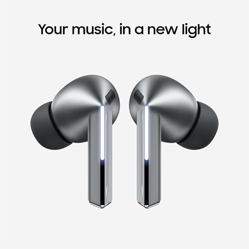 Samsung Galaxy Buds 3 Pro AI True Wireless Bluetooth Earbuds, Noise Cancelling, Sound Optimization, Redesigned Comfort Fit, Silver [US Version, Amazon Exclusive, 2Yr Warranty]
