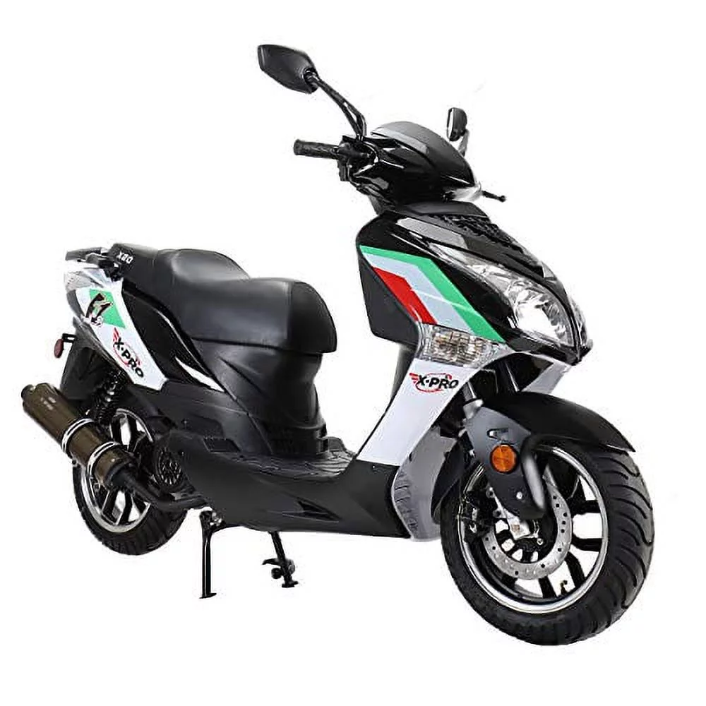 X-Pro Brand New 150cc Gas Moped Scooter, 13" Aluminum Wheels, Electric/Kick Start Large Headlights!