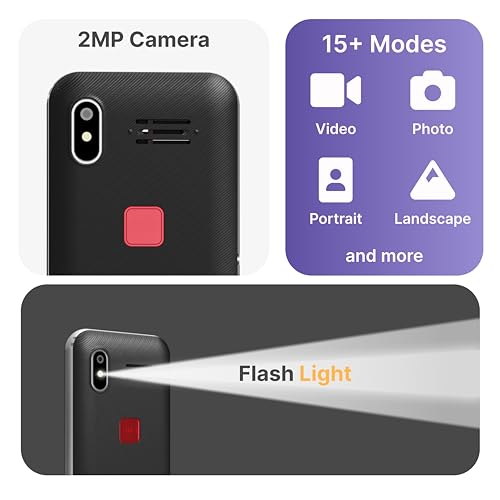 Jethro SC490 4G Unlocked Large Button Cell Phone for Seniors + Unlimited Talk & Text, 4GB of High-Speed Data | 6-Month Plan