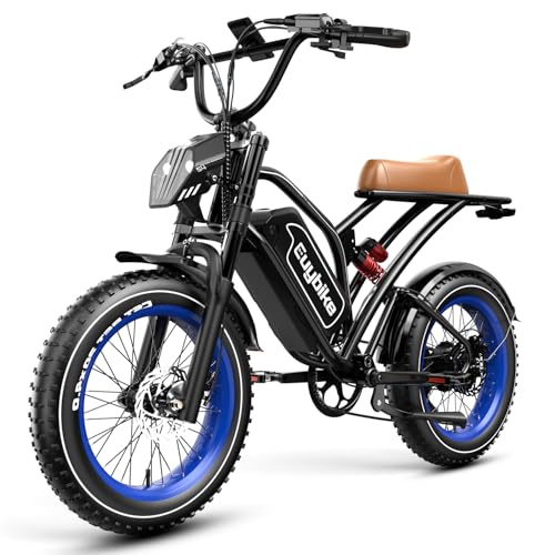 Electric Bike for Adults, 2000W/3000W Peak Single/Double Motor with 48V/52V 25AH/30AH Battery, 20"x4.0" Fat Tires 35MPH/37MPH Ebike, Dual Hydraulic Disc Brake Full Suspension Electric Bicycle
