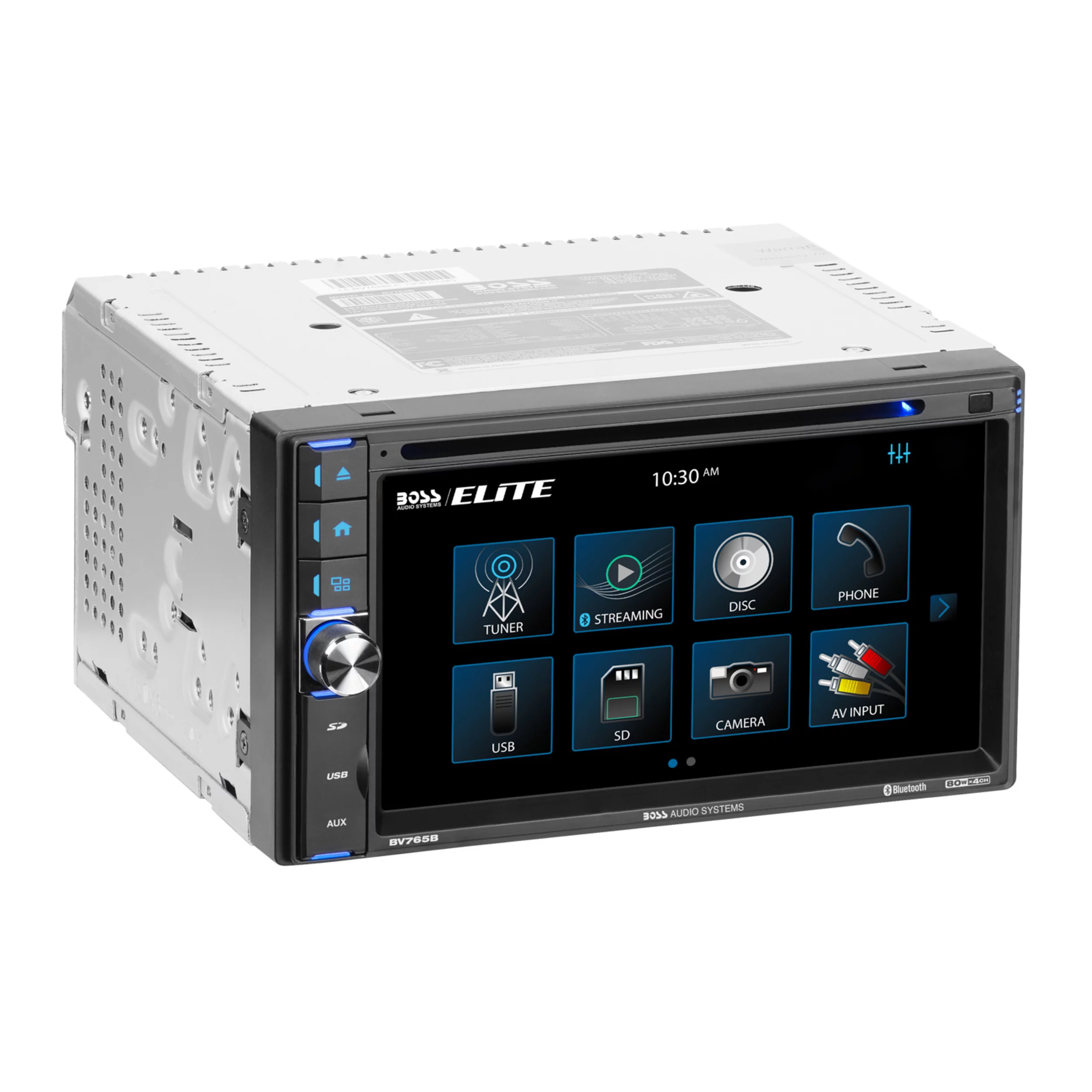Restored Premium BOSS Audio Systems Elite BV765BLC Car Audio Stereo System 6.5 Inch Double Din, Touchscreen, Bluetooth Audio Calling Head Unit, Radio Receiver, CD Player, Backup Camera, USB (Refurbished)