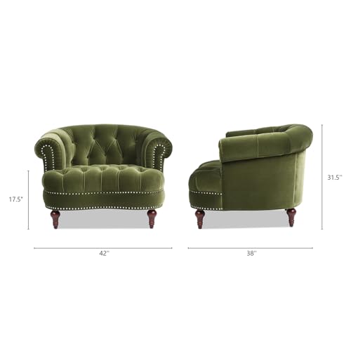 Jennifer Taylor Home La Rosa Victorian Tufted Upholstered Accent Chair, Lavender Velvet