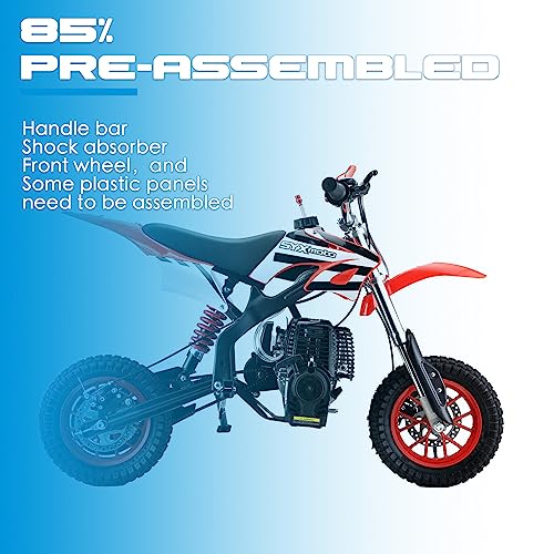SYX MOTO 4-Stroke 40cc Mini Dirt Bike MT2 Pull Started EPA Approved (White)