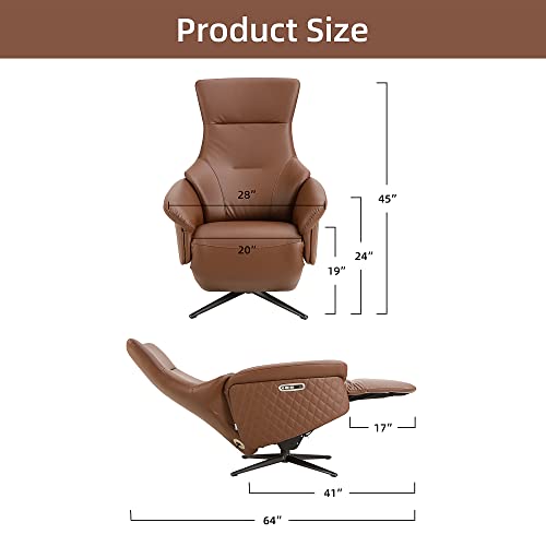 Power Recliner Chair, Zero Gravity Recliner, Reclining for Adults with 2 Motors, Single Recliner with Powered Headrest Footrest USB Charging Press Control, Grey