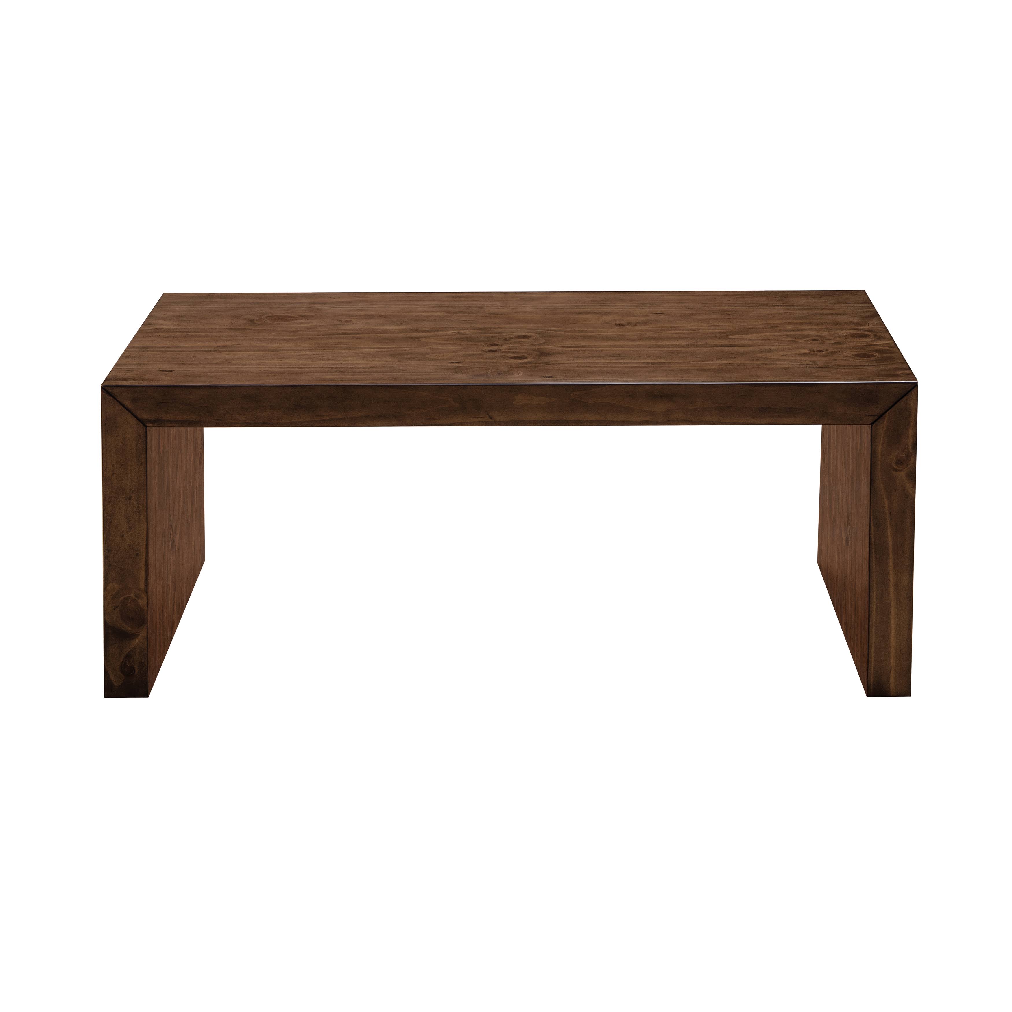 Pulaski Minimalist Modern Wooden Bench in Brown