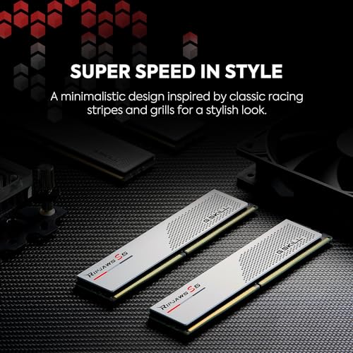 G.SKILL Ripjaws S5 Series (Intel XMP 3.0) DDR5 RAM 32GB (2x16GB) 6000MT/s CL36-44-44-96 1.35V Desktop Computer Memory UDIMM - Matte Black (F5-6000J3644F16GX2-RS5K)