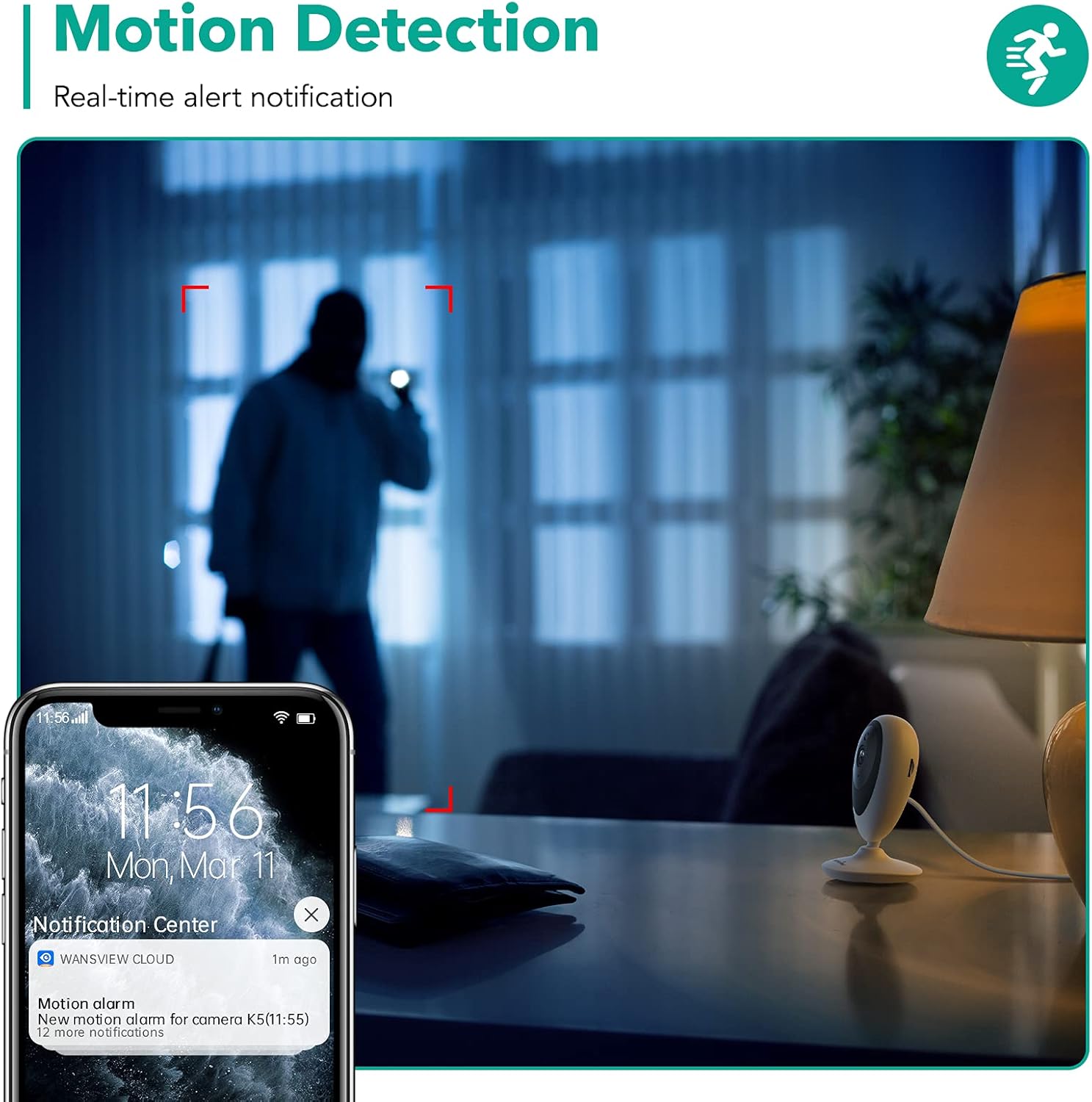 Indoor Security Camera 4pcs, Wansview 1080PHD WiFi Indoor Camera, Baby Camera, Baby Monitor, Pet Camera, with Motion Detection Two-Way Audio Night Vision, Works with Alexa