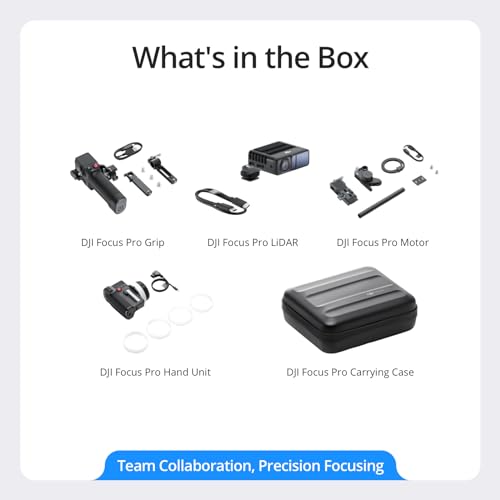 DJI Focus Pro Creator Combo, AMF Lens Control System, 20-Meter Subject Focusing, 76,800 LiDAR Ranging Points, AI Recognition, FIZ Lens Control Hand Unit, Compatible with DJI PRO Ecosystem