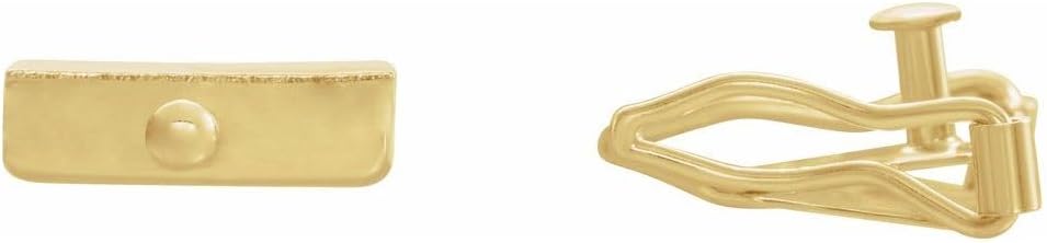 Semi-Polished 14k Yellow Gold Box Clasp with Double Safety Finished Finding Component Fine Jewelry for Women Gifts for Her (Mounting Only, Not All Stones Included)