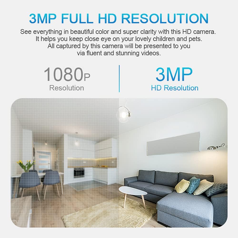 Eversecu 2K 3.0MP Wireless PTZ Security Camera with E27 Bulb Connector, Motion Auto Tracking, Two Way Audio, Night Vision, Tuya Smart Life WiFi IP PTZ CCTV Camera
