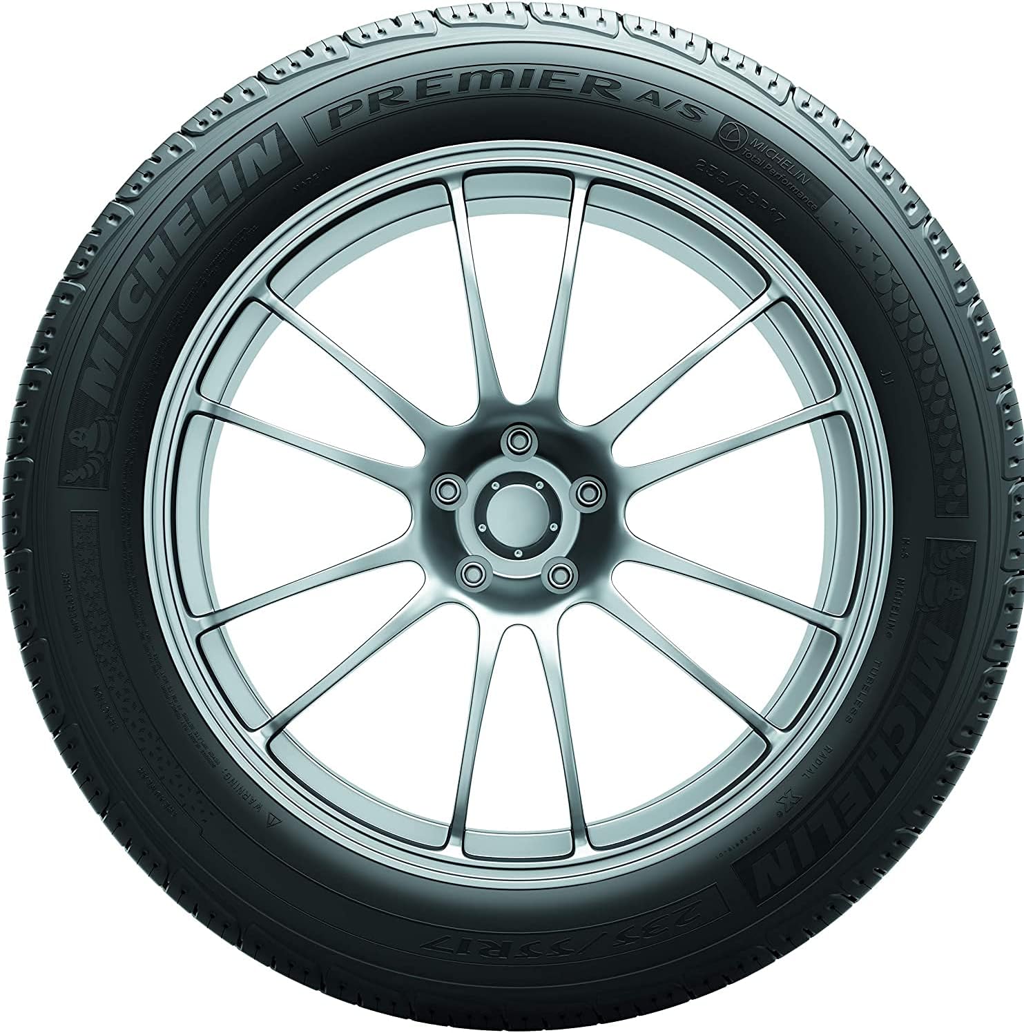 MICHELIN Premier A/S All-Season Radial Car Tire for Luxury Performance and Passenger Cars; 225/45R18 91V