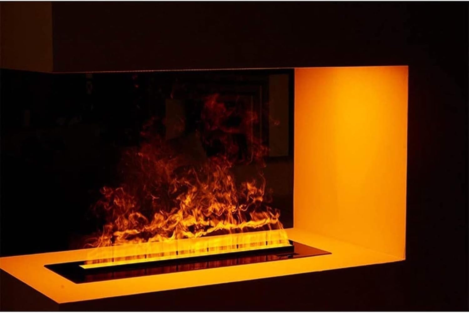 Electronic Fireplace Water Vapor Fireplace 3D Simulation Flame Home Office Decoration Fireplace Adjustable Flame Effect and One-Key Add Water Function