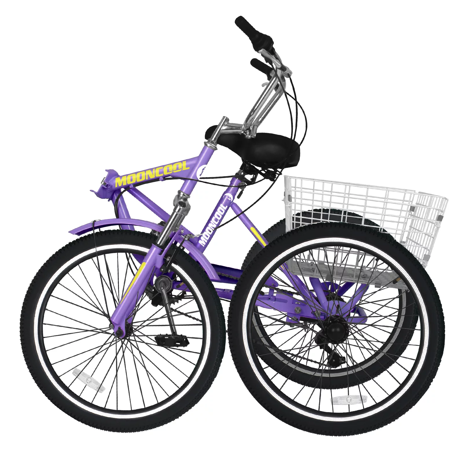 LILYPELLE 24 Adult Tricycle 7 Speed, Three Wheel Bikes for Adults 400lbs,Low-Step Through Trike Cruiser for Exercise Shopping Outdoor Activities,Cyan