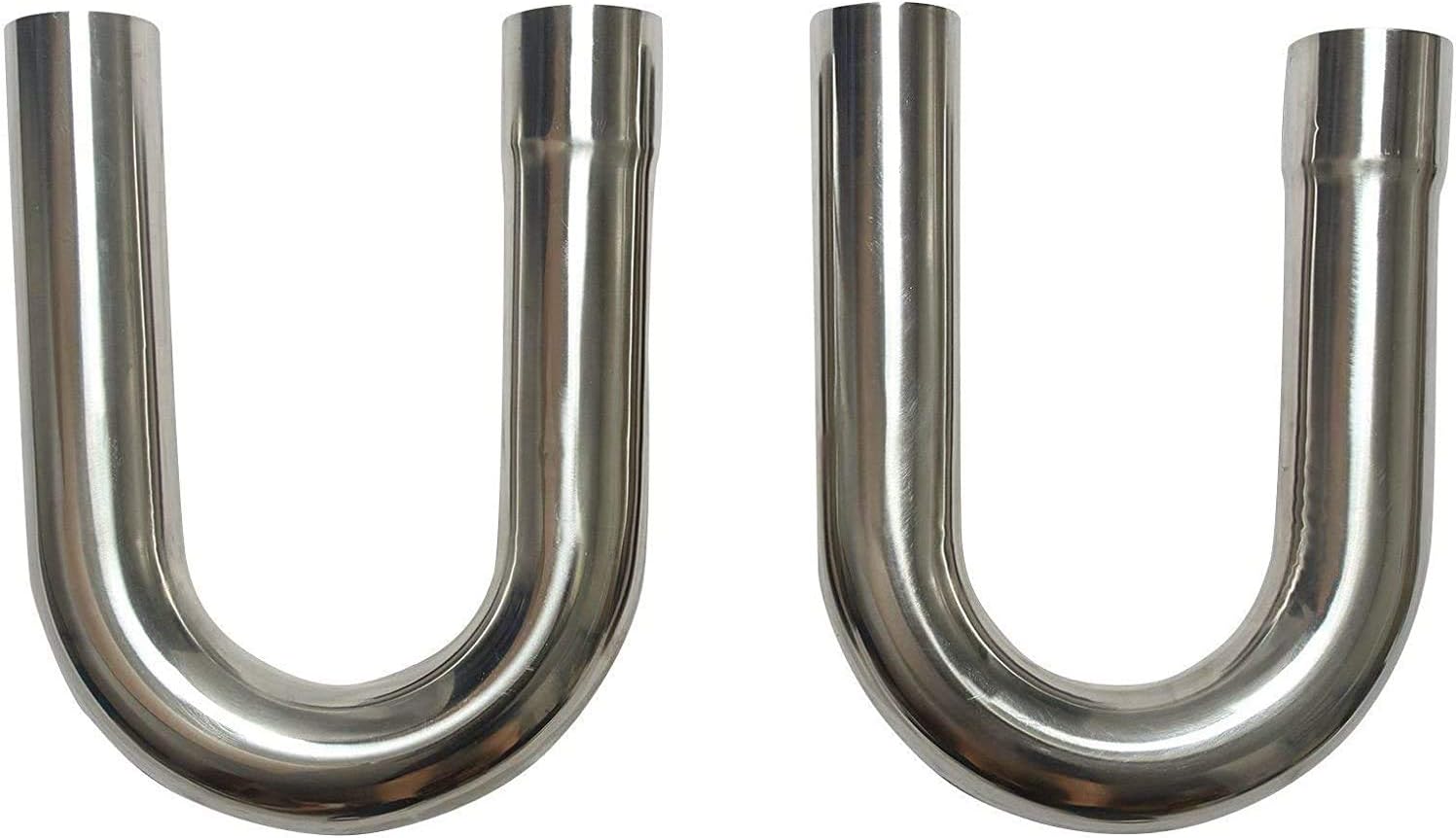 JY Performance 2.25 Stainless Steel Custom Exhaust Kit Tubing Mandrel Bend Pipe Straight & U-Bend Universal (2 1/4'' T304 8PCS)