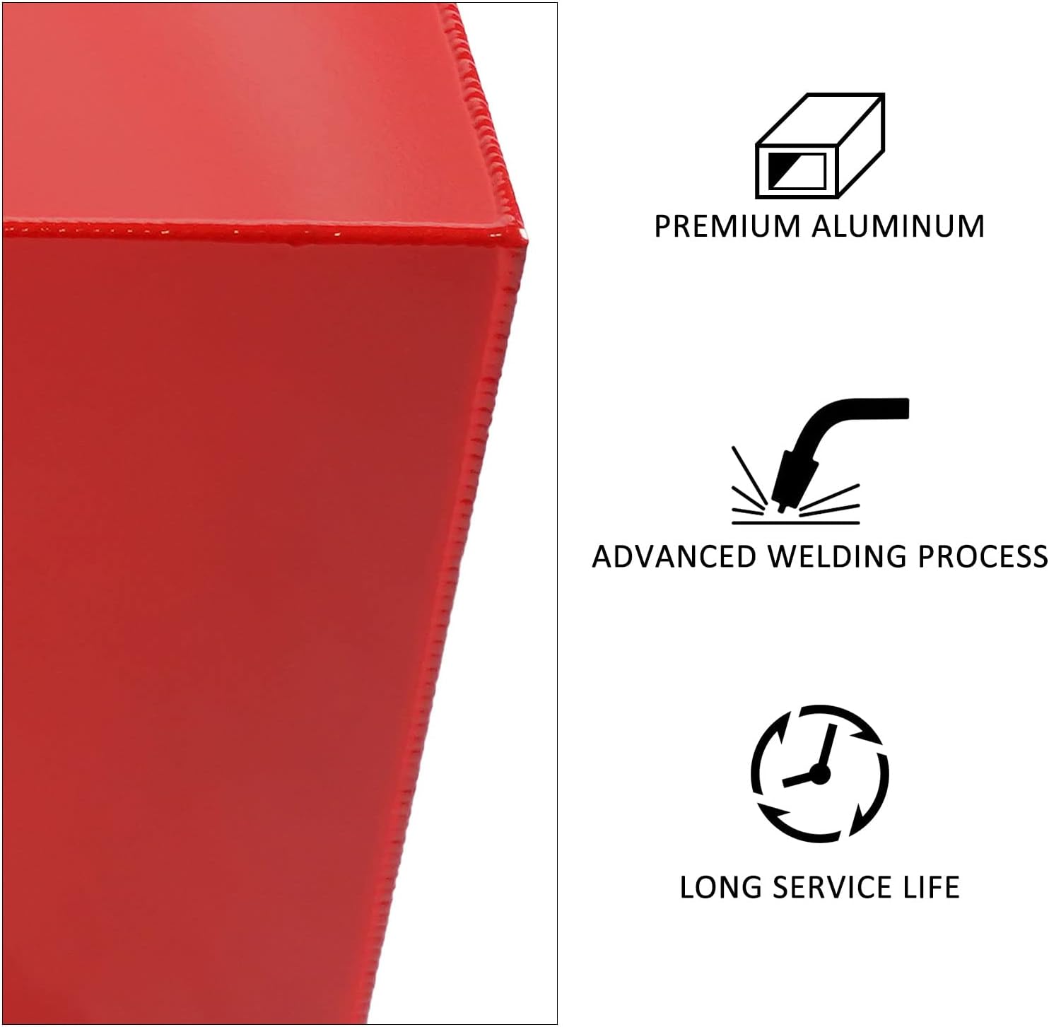 Universal 15 Gallon 57L Fuel Cell Tank Aluminum with Cap and Level Sender Polished Red