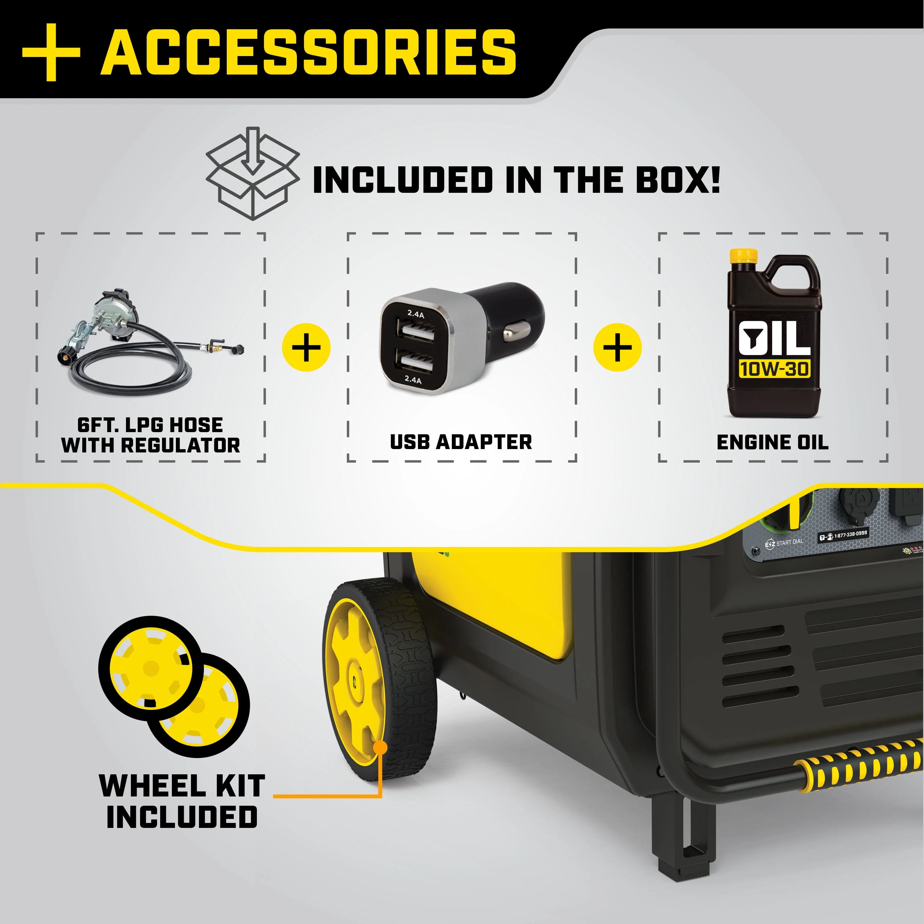 Champion Power Equipment 8500-Watt Electric Start Dual Fuel Inverter Generator with Quiet Technology, CO Shield