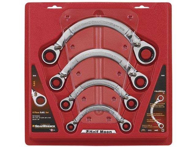 GearWrench SAE Half Moon Reversible Double Box Ratcheting Wrench Set (4-Piece)